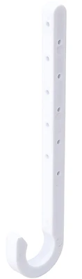 P01-125hc Baby J-hook, 1-1/4 In Opening, 4 In Height, 20 Pk, Abs