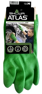Atlas Ultra-flexible Pvc Gloves 600m-08.rt - Medium Size With Elastic Cuff