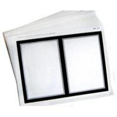 Slc201 Laser Sign Stock, Black/silver, 7 In W X 5 In H, 100 Total Signs