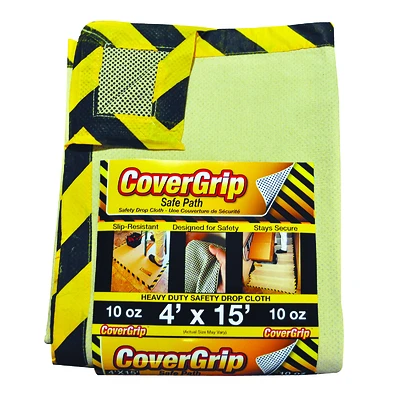 Covergrip 41510 Canvas Safety Drop Cloth, 10 oz, 4 Ft. x 15 Ft.