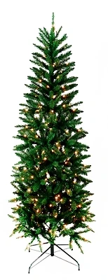 7 Ft Prelit Alpine Fir Christmas Tree With Clear Mini Bulbs