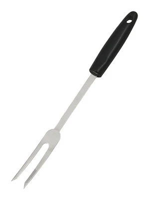 Chef Craft 12940 Stainless Steel Fork, Black Handle, 3 In.