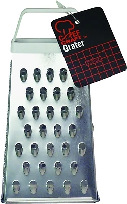 4-sided Pyramid Grater, 3.5 In. W X 8 In. L, Silver/white Plastic/stainless Steel
