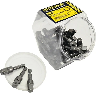 00480 Socket Adapter, 1/4 In Hex, 3/8 In Sq, 2 In Long, Tub Of 50 Pk
