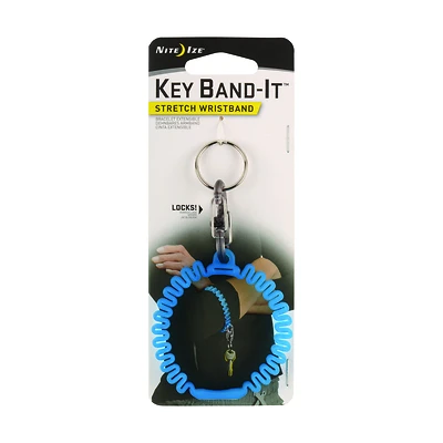 Nite Ize KWB-03-R6 Band-It Key Wristband, Stainless Steel Split Ring, Blue