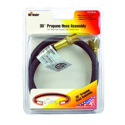 Mr. Heater Hose Assembly, Brass, 3/8 In. X 3/8 In. X 30 In.