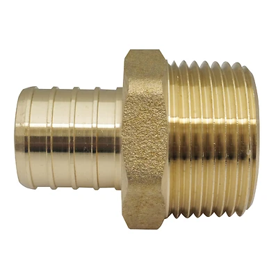 1 In. Brass Pex Barb To Male Pipe Thread Adapter - Model Apxma11