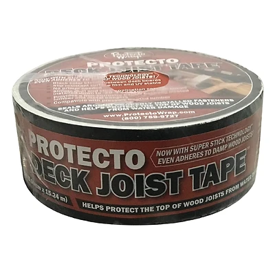 2 In. W X 50 Ft. L Deck Joist Flashing Tape - Black
