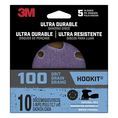 Hookit 5 In. Ceramic Ultra Durable Sanding Disc 100 Grit Medium 10 Pk