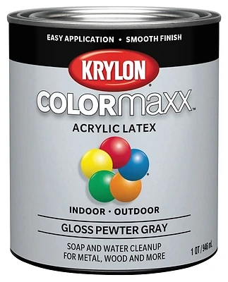 Colormaxx Gloss Pewter Gray Spray Paint 1 Quart Model K05644007