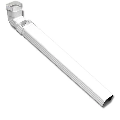 2 In. X 3 In. White Vinyl Downspout Extension - Model Km9030-9