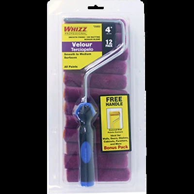 25003 4 In. Velour Fabric Roller With Frame