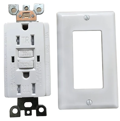 Genmax TR15WST GFCI Outlet, 15A Tamper Resistant, White