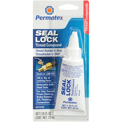 Permatex 57535 Seal + Lock Threadlocker Gel, 1.18 fl oz