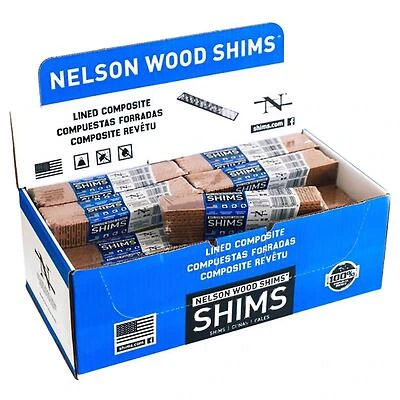 Nelson WC8/12/32/78L Composite Shim, 7-1/2 In. x 1-3/8 In., 12 Pk
