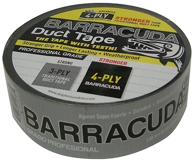 Barracuda Professional Grade Duct Tape 1.88 In X 60 Yd Silver & Black