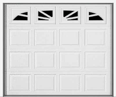9100 Williamsburg Garage Door 9' X 7' White With Window