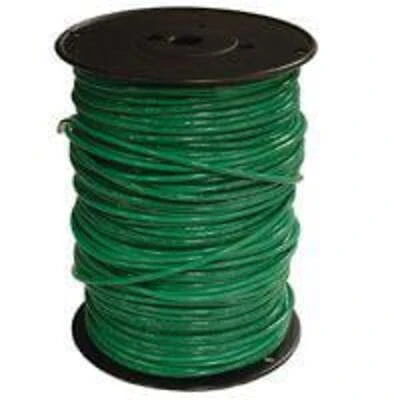 4 Awg Thhn Stranded Building Wire, 500 Ft, Green, Model 4grn-strx500