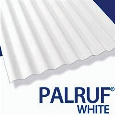 Palruf 101339 Corrugated PVC Roof Panel, White, 26 In. x 12 Ft.