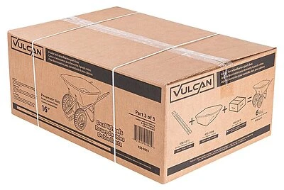 Vulcan 34887 Wheelbarrow Accessory Box, 16 In Pneumatic Wheels, 6 Cu-ft