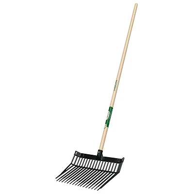 Landscapers Select 34622 Bedding Fork, 16 Tine Polycarbonate, 54 In Wood Handle