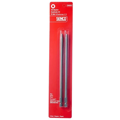 Duraspin Square #2 X 7-1/2 In. L Replacement Bit Steel 2 Pk