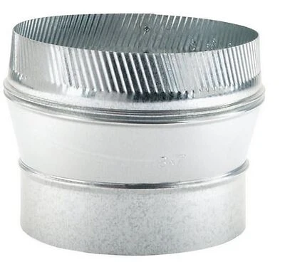 4" X 6" Galvanized Steel Stove Pipe Taper Increaser, 26 Gauge, Crimped End
