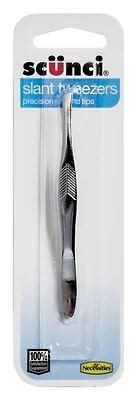 Lil' Drug Store Slant Tweezer, Ground Tip, Stainless Steel
