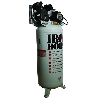 60 Gallon Vertical Air Compressor 150 Psi 6.5 Hp Model Ihd6160v1