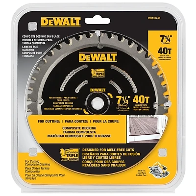 7-1/4 In. D X 5/8 In. Carbide Tipped Saw Blade 40 Teeth 1 Pk