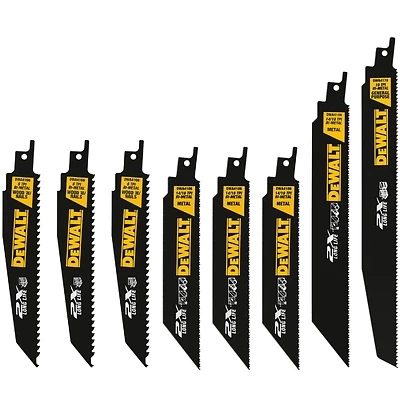 6 In. Bi-metal Reciprocating Saw Blade Set 6 Tpi 8 Pk Dwa4101