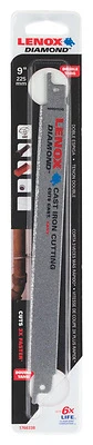 Lenox 1766338 Diamond Grit Reciprocating Saw Blade, 3/4 In. W, 9 In. L