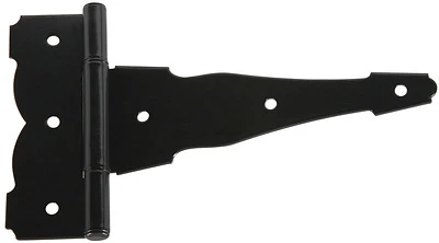 5.5 In. W X 8 In. L Black Steel Ornamental T Hinge 1 Pk, N109-037