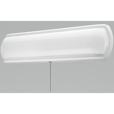 18 In. White Hardwired Led Closet Light With Pull Chain, 1200 Lumens, 4000k