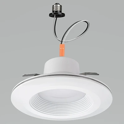 Color Preference Matte White 6 In. Led Recessed Downlight With Nightlight Trim 11 W