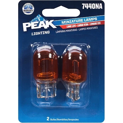 7440na Halogen Miniature Automotive Bulb, 13.5v, Amber/red, Pack Of 2