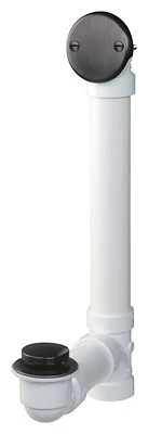 1-1/2 In. Diameter Chrome Pvc Bath Drain With Foot Lok Stop Style