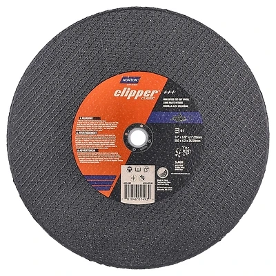 Clipper 14 In. D X 1 In. Aluminum Oxide Cut-off Wheel 1 Pk, Model 70184601493