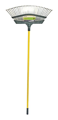 Rugg R5PTF-31T-54 Leaf Rake, 24 In. W, 31 Tines, 54 In. Fiberglass Handle
