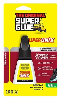 Superunix 11710527 Brush On Super Glue Gel, Clear, 5 Gram