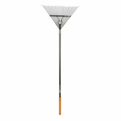 Pro 66.25 In. Leaf Rake With 25 Steel Tines And Aluminum Handle