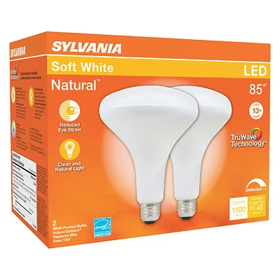 85w Br40 E26 Led Floodlight Bulb Soft White 2 Pk With Truwave Technology