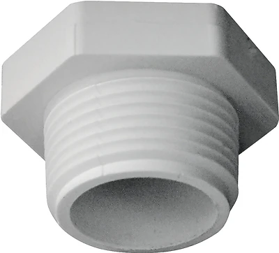 1-in Dia Pvc Sch 40 Plug, Model 450010rmc, White, 10 Pk