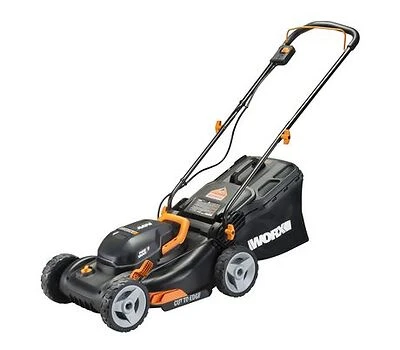Wg743 40v Cordless Lawn Mower With 4ah Battery, 17 In Cutting Width, Mulching