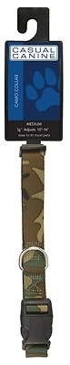 Casual Canine Za6741 18-26 In. Green Camo Dog Collar, Durable Nylon With D-ring Link