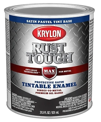 Rust Tough Satin Pastel Base Tintable Enamel 1 Quart