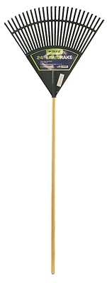 Rugg PP24 Poly Rake, 24 In. W Tine, 48 In. Hardwood Handle