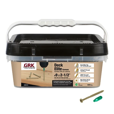 Deck Elite No. 9 X 2-1/2 In. L Tan Star Head Deck Screws 800 Pk