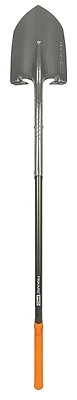 Fiskars Pro 60 In. Aluminum Handle Steel 14-gauge High Carbon Head Digging Shovel