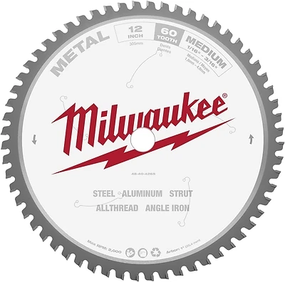 12 In. D X 1 In. Carbide Tipped Circular Saw Blade 60 Teeth 1 Pk